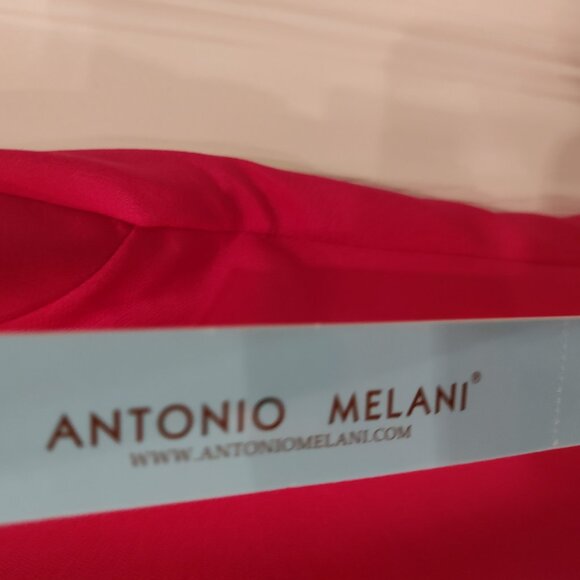 ANTONIO MELANI SILK FLUTTER SLEEVE BLOUSE TUCKING DETAIL MAGENTA PINK SZ S - Picture 3 of 10